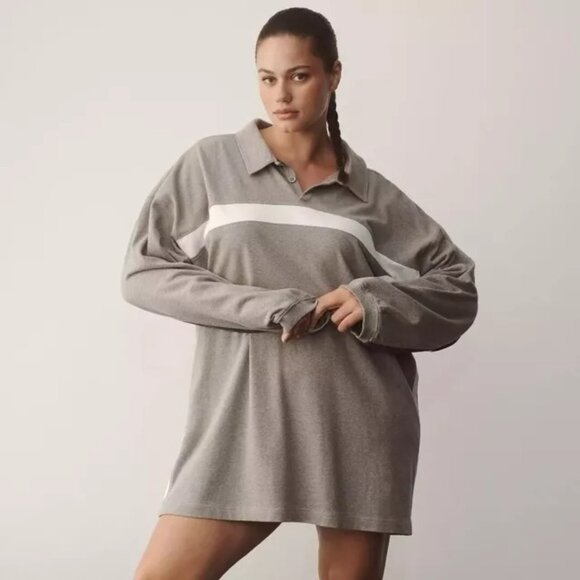 Gola x Anthropologie Team Jersey Mini Dress Floral Graphic Striped XS NWT 276507 - Picture 1 of 12